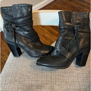 Vince Camuto boots . Booties . Slouch . Knot .